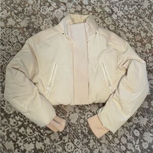 DKNY Cream Bomber Jacket
